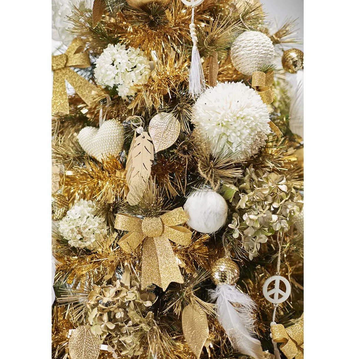 Discount Gifi Noeud de Noël doré à suspendre x3