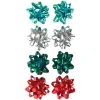 Gifi Noeud pour emballage cadeau de Noël bleu vert rouge argent x8^ Loisirs Créatifs Et Emballage Cadeau