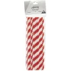 Sale Gifi Paille en papier motif chevron blanc et rouge x20