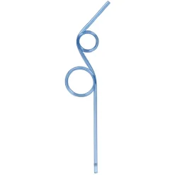 Best Gifi Paille forme tordue plastique réutilisable - Ø0,5x4xH24cm