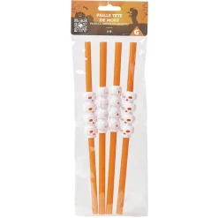 Best Gifi Paille plastique Halloween décor crâne x4