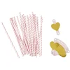 Best Gifi Paille rose et étiquette coeur en papier x 24