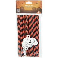 Sale Gifi Pailles tête de mort orange x20