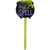 Sale Gifi Pancarte jardin bois Halloween inscription Stop by for a spell H82,5cm
