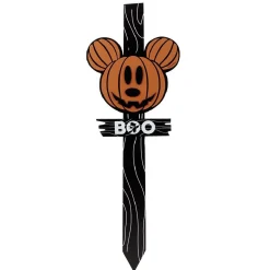 Online Gifi Panneau en bois Disney inscription BOO tête Mickey orange 23,5x2xH80cm