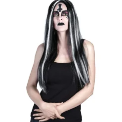 Outlet Gifi Perruque femme sorcière cheveux longs bicolore