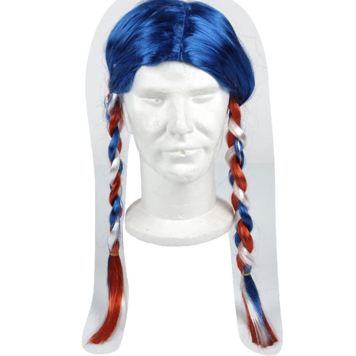 Best Gifi Perruque tresses tricolores supporter France