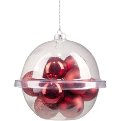 Online Gifi Petite boule de Noël polystyrène rouge Ø3cm x12