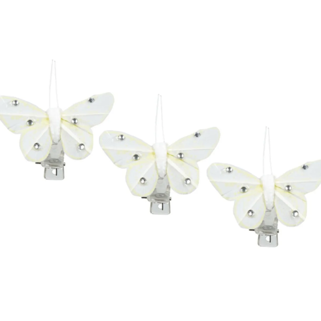 Outlet Gifi Pince papillon ivoire x3