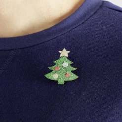 Outlet Gifi Pins Noël pailleté x4