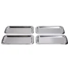Best Gifi Plat à cake x4 en carton gris argenté 15,5x34cm