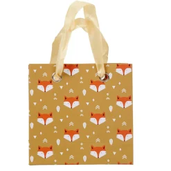 Gifi Pochette cadeau doré motif tête de renard^ Loisirs Créatifs Et Emballage Cadeau