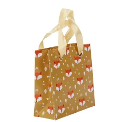 Gifi Pochette cadeau doré motif tête de renard^ Loisirs Créatifs Et Emballage Cadeau