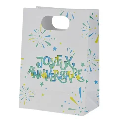 Gifi Pochette cadeau Joyeux anniversaire et feux d'artifice x 10^ Loisirs Créatifs Et Emballage Cadeau