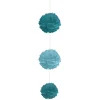 Online Gifi Pompon en papier bleu x 3