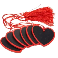 Best Gifi Porte nom ardoise coeur rouge x6