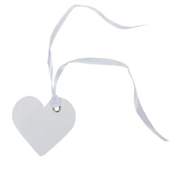 Sale Gifi Porte nom coeur blanc avec ruban x10