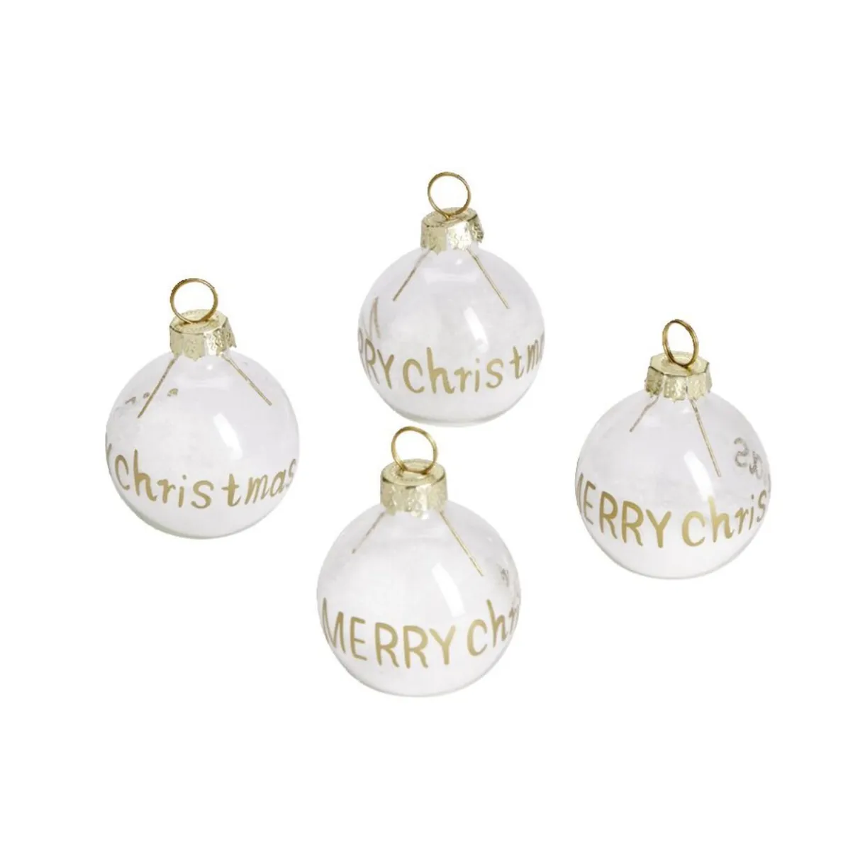 Sale Gifi Porte nom forme boule de neige en verre Ø4cm 4 pièces