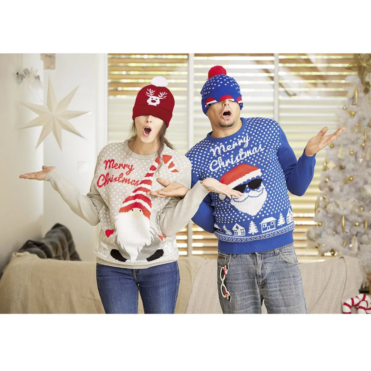 Gifi Pull de Noël adulte^ Déguisement Et Tenue De Noël