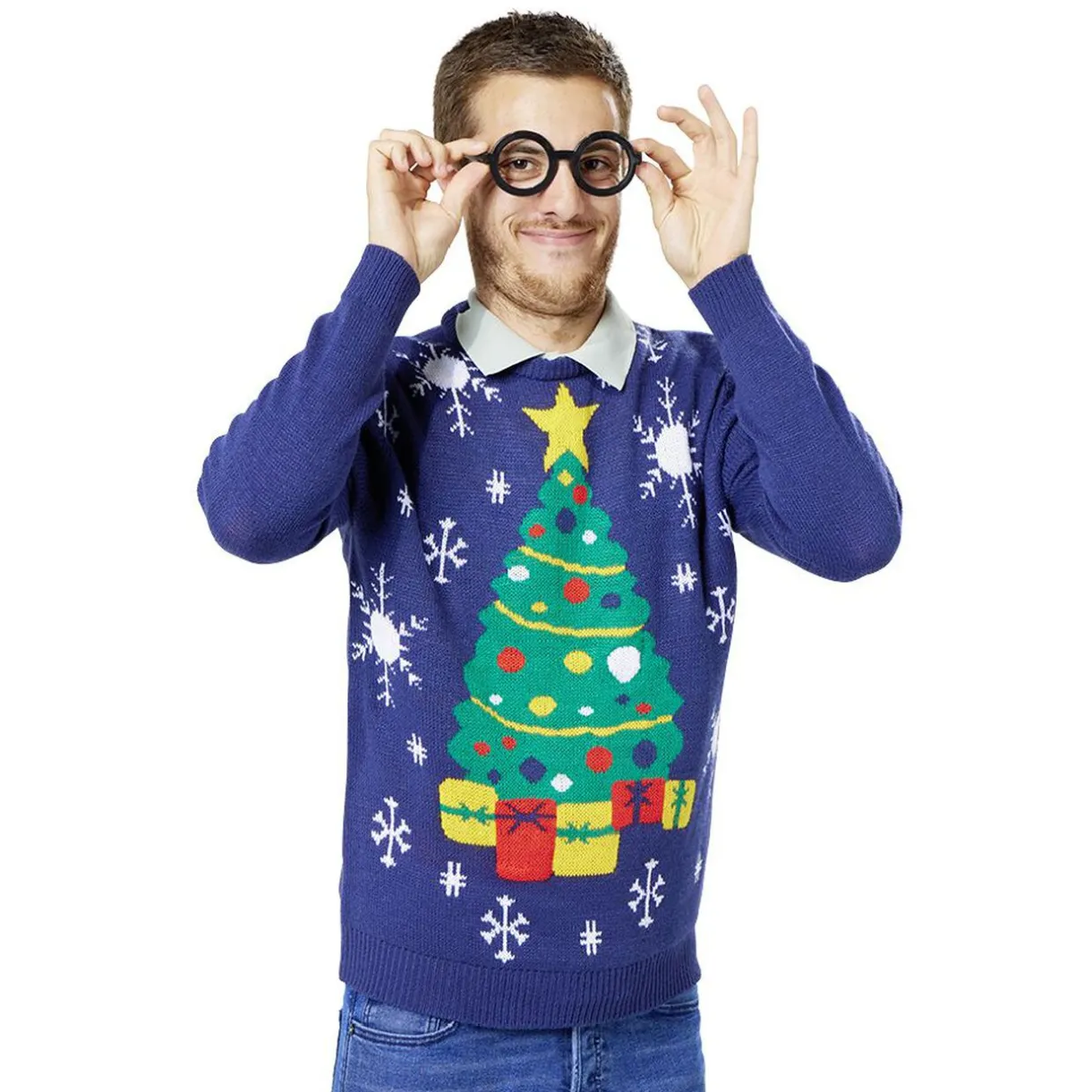 Gifi Pull de Noël lumineux à led Adulte Taille M^ Déguisement Et Tenue De Noël