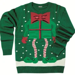 Gifi Pull noël lumineux adulte vert^ Déguisement Et Tenue De Noël