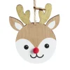 New Gifi Renne à suspendre en bois "Mon 1er Noël" H11,5cm