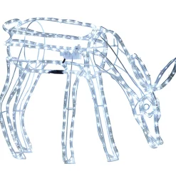 Gifi Renne 3D lumineux animé blanc clignotant^ Décoration Extérieure De Noël