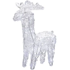Gifi Renne de Noël lumineux 35 LED blanc froid H.42 cm^ Décoration Extérieure De Noël