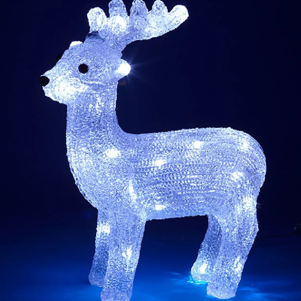 Gifi Renne de Noël lumineux blanc froid 30 led^ Décoration Extérieure De Noël