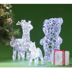 Gifi Renne de Noël lumineux blanc froid 30 led^ Décoration Extérieure De Noël