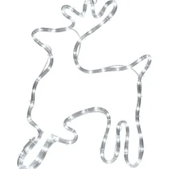 Gifi Renne lumineux blanc fixe h. 54 cm^ Décoration Extérieure De Noël