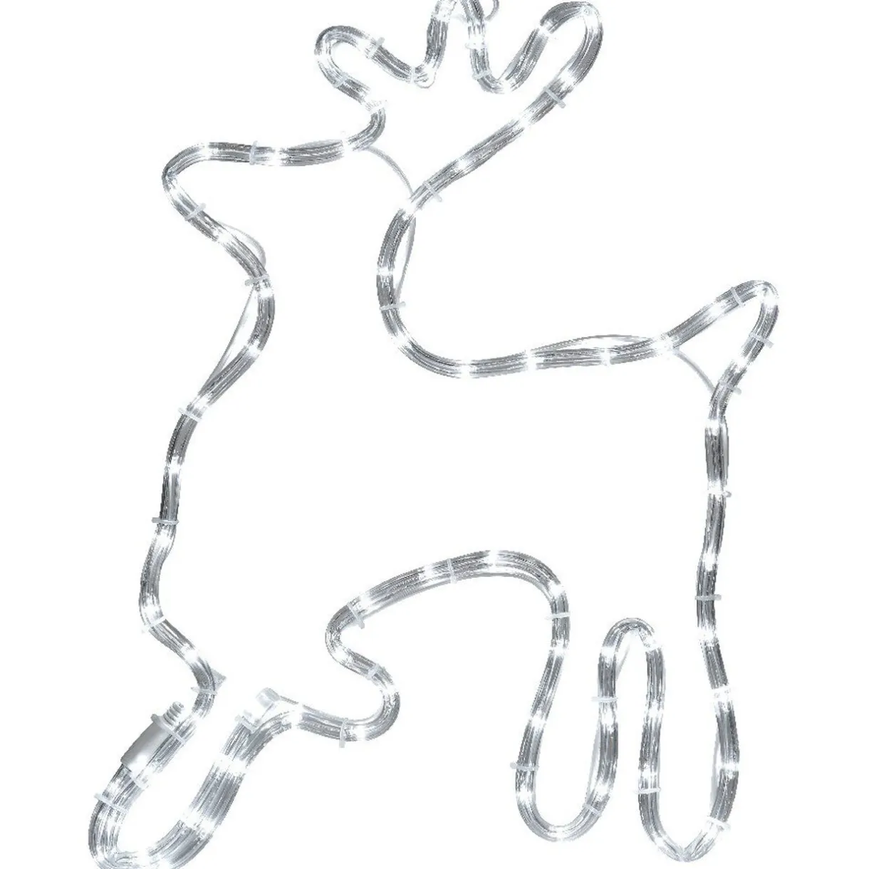 Gifi Renne lumineux blanc fixe h. 54 cm^ Décoration Extérieure De Noël