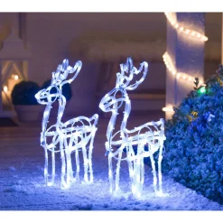 Gifi Renne lumineux 3D 80 LED^ Décoration Extérieure De Noël