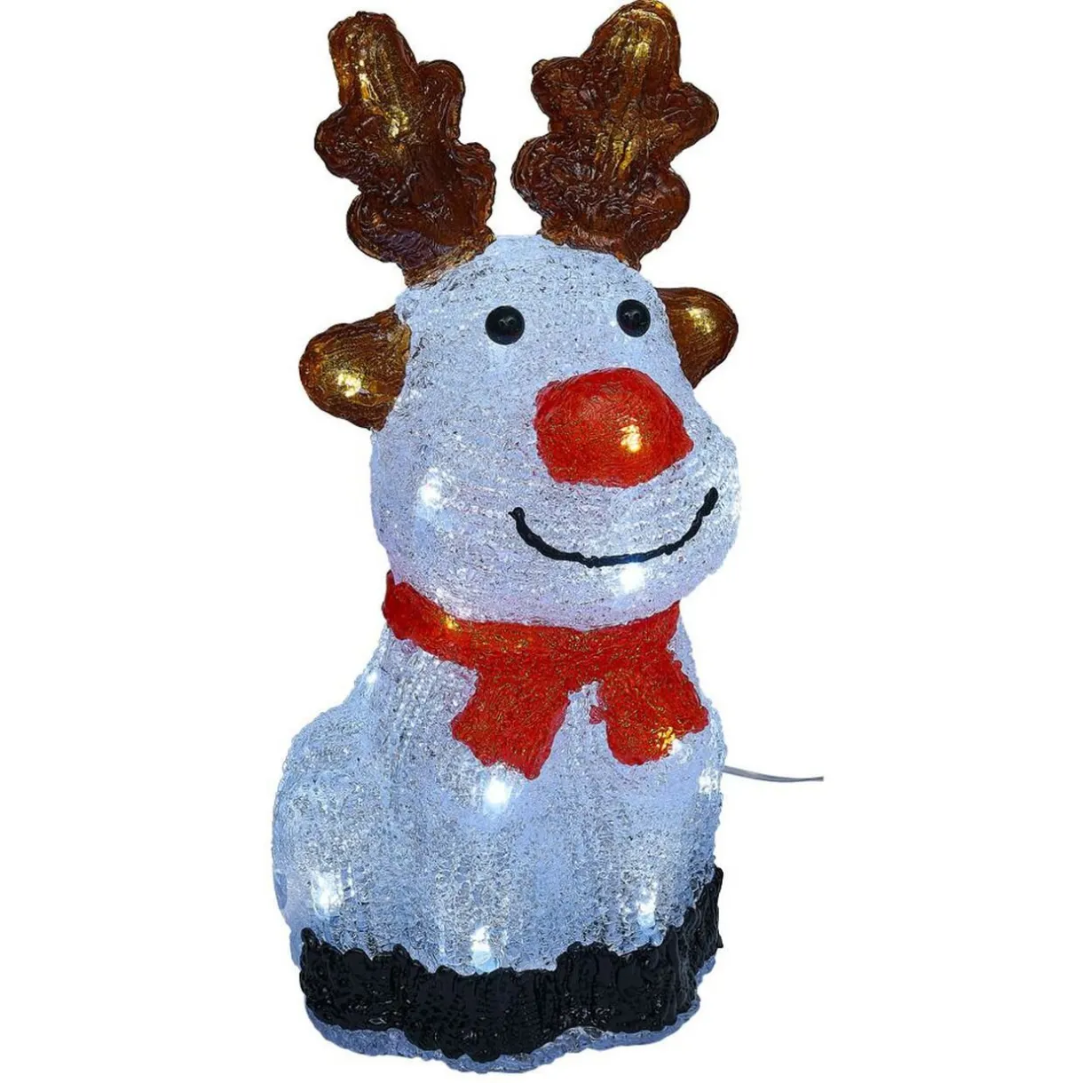 Gifi Renne lumineux 30LED blanc froid H32cm^ Décoration Extérieure De Noël