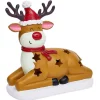 Gifi Renne solaire lumineux LED blanc chaud H25cm^ Décoration Extérieure De Noël