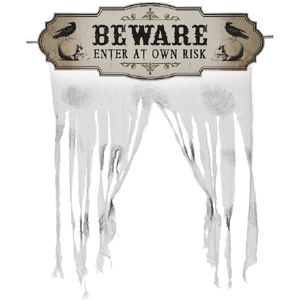 Best Gifi Rideau décoration de porte Halloween gothique