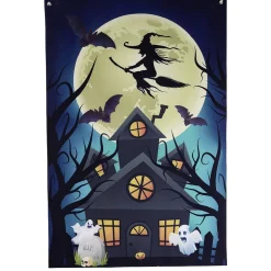 New Gifi Rideau de fenêtre Halloween maison hantée 80xH120cm