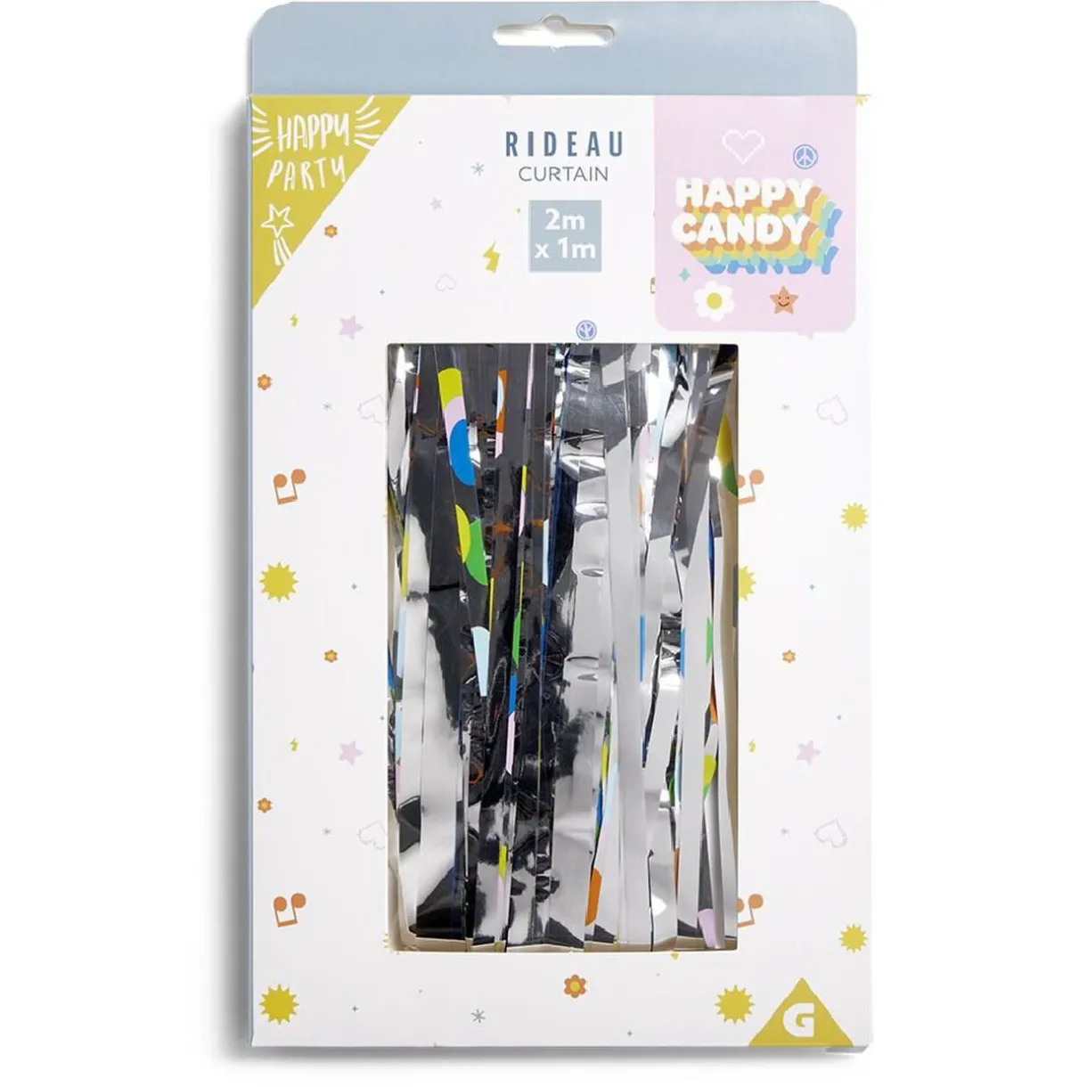 Online Gifi Rideau de porte anniversaire aluminium thème candy 1x2m
