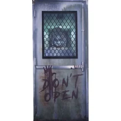 Sale Gifi Rideau de porte Halloween imprimé Don't Open L180xl80cm