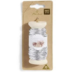 Gifi Rouleau fil argenté polyester 15m^ Loisirs Créatifs Et Emballage Cadeau