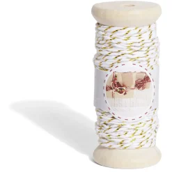 Gifi Rouleau fil coton blanc et doré 15m^ Loisirs Créatifs Et Emballage Cadeau