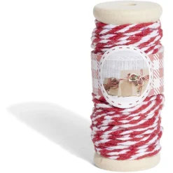 Gifi Rouleau fil coton rouge et blanc 15m^ Loisirs Créatifs Et Emballage Cadeau
