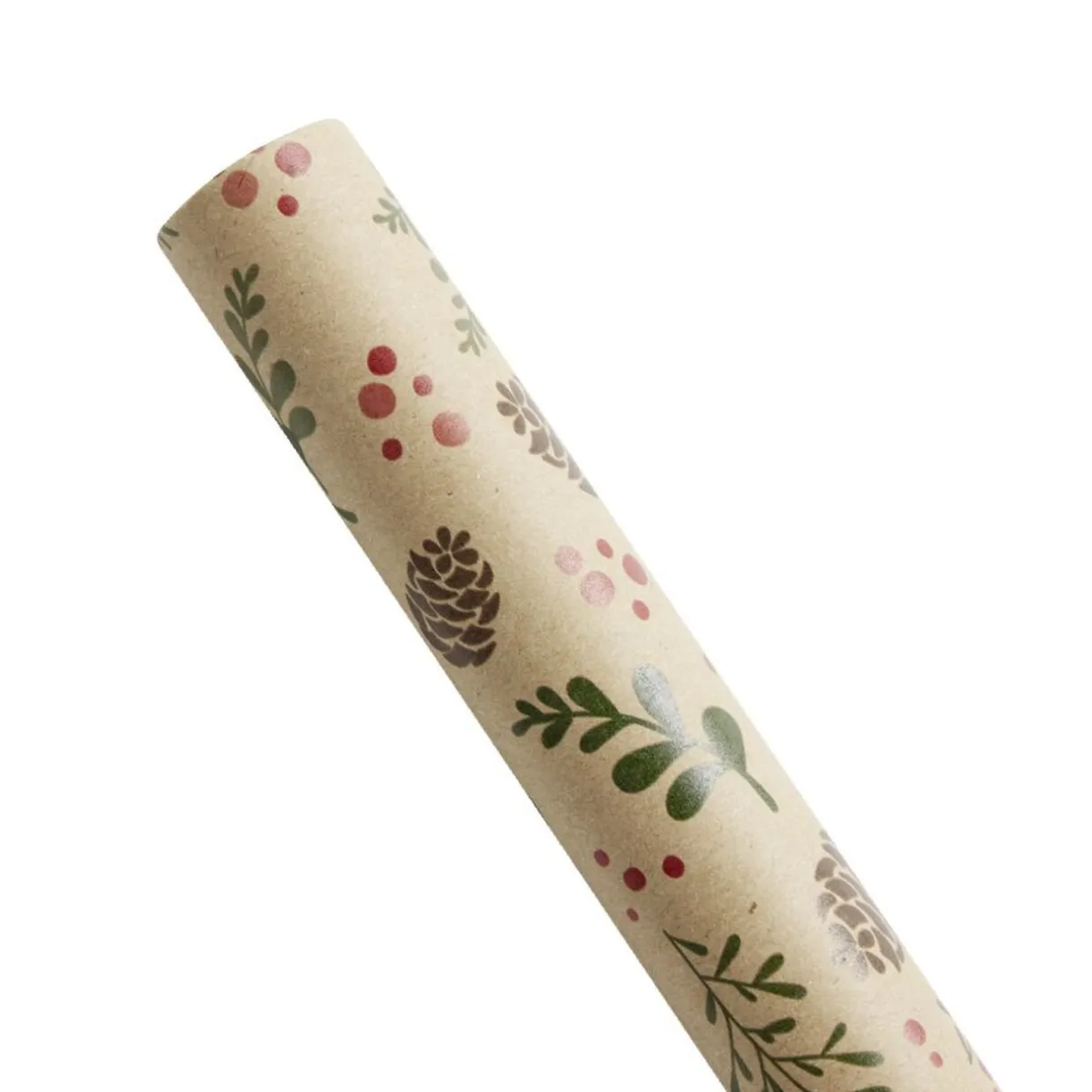 Gifi Rouleau papier cadeau kraft 100% recyclé uni rouge ou imprimé feuillage L200x70cm^ Loisirs Créatifs Et Emballage Cadeau