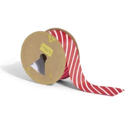 Gifi Rouleau ruban imprimé diagonal rouge et blanc 2,7m^ Loisirs Créatifs Et Emballage Cadeau
