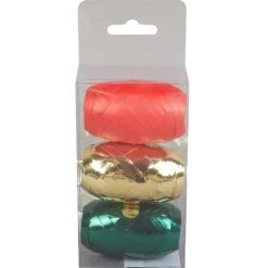 Gifi Ruban bolduc doré rouge et vert x3^ Loisirs Créatifs Et Emballage Cadeau