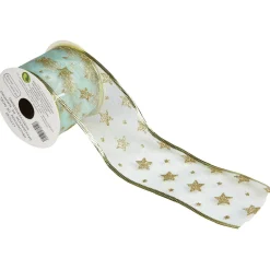 Gifi Ruban en organza à motifs dorés pour paquet cadeau 2,75 m^ Loisirs Créatifs Et Emballage Cadeau