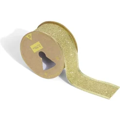Gifi Ruban pailleté doré 2,7m^ Loisirs Créatifs Et Emballage Cadeau