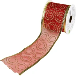 Gifi Ruban pour emballage cadeau rouge à paillettes^ Loisirs Créatifs Et Emballage Cadeau