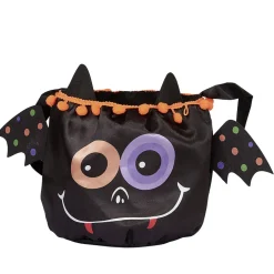 New Gifi Sac à bonbons Halloween design chauve-souris noir et multicolore