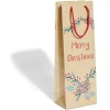 Gifi Sac bouteille Noël papier recyclé marron 12x8,5xH35cm - 3 modèles^ Loisirs Créatifs Et Emballage Cadeau